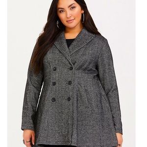 Torrid Herringbone Wool Coat